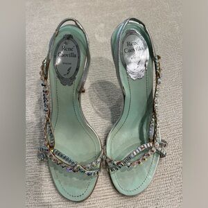 Rene Caovilla Silver Women's Heels